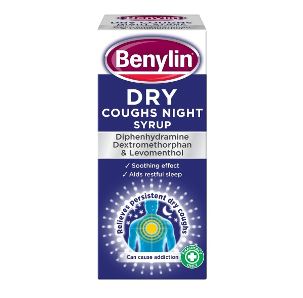 Sirop de nuit contre la toux sèche Benylin