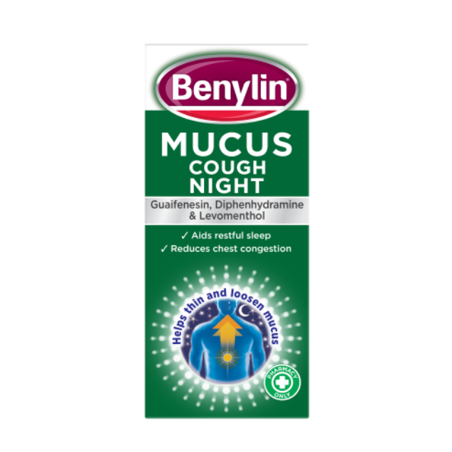 Sirop de nuit contre la toux et le mucus Benylin