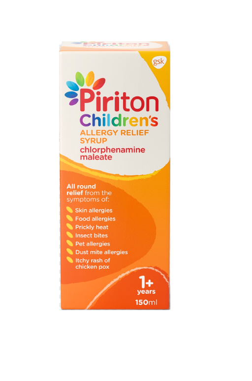 Sirop antihistaminique anti-allergie Piriton pour enfants - 150 ml